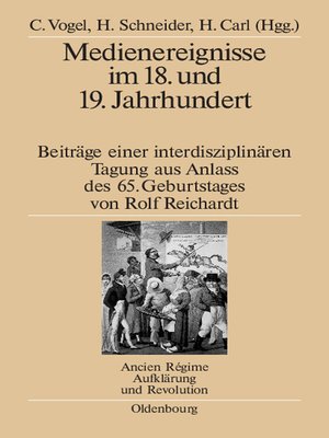 cover image of Medienereignisse im 18. und 19. Jahrhundert